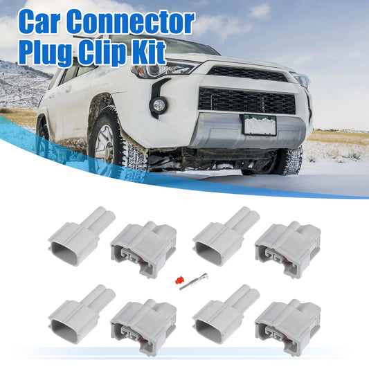 4 x 2-Pin Fuel Injector Male and Female Connector for Toyota