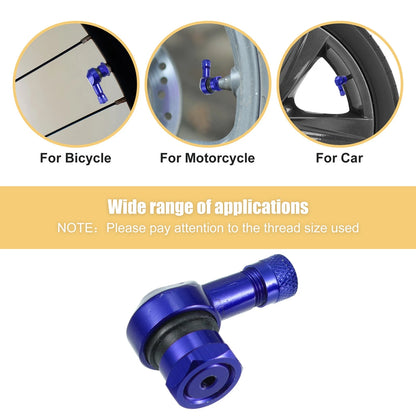 Pair / 2 x 11.3mm 90° Universal Motorcycle Tire Valve Stems Caps for Motorcycle