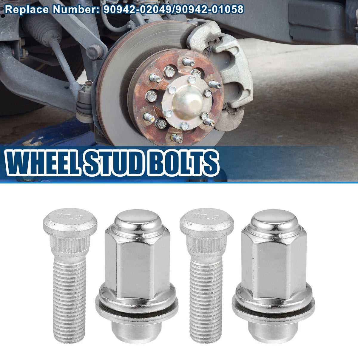 M12-1.5 Wheel Lug Stud Bolts  for Toyota, Lexus, Scion