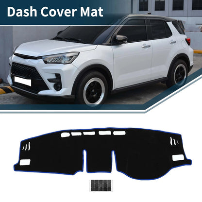 Dashboard Cover Mat for TOYOTA RAIZE A200A (2020-2023) - Black Blue 1 Set