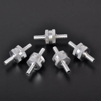 5 x 6mm 1/4" Non-Return Check Valve for Fuel Petrol Diesel Aluminum