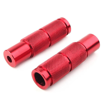 Universal Motorcycle Foot Pegs for Racing Bikes - Red