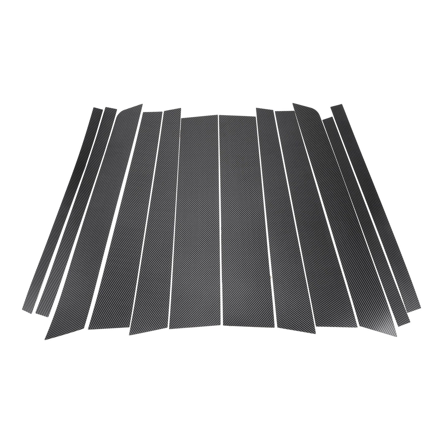 12 Pcs Carbon Fiber Door Pillar Window Trim for Land Rover Range