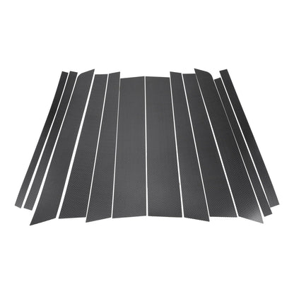 12 Pcs Carbon Fiber Door Pillar Window Trim for Land Rover Range
