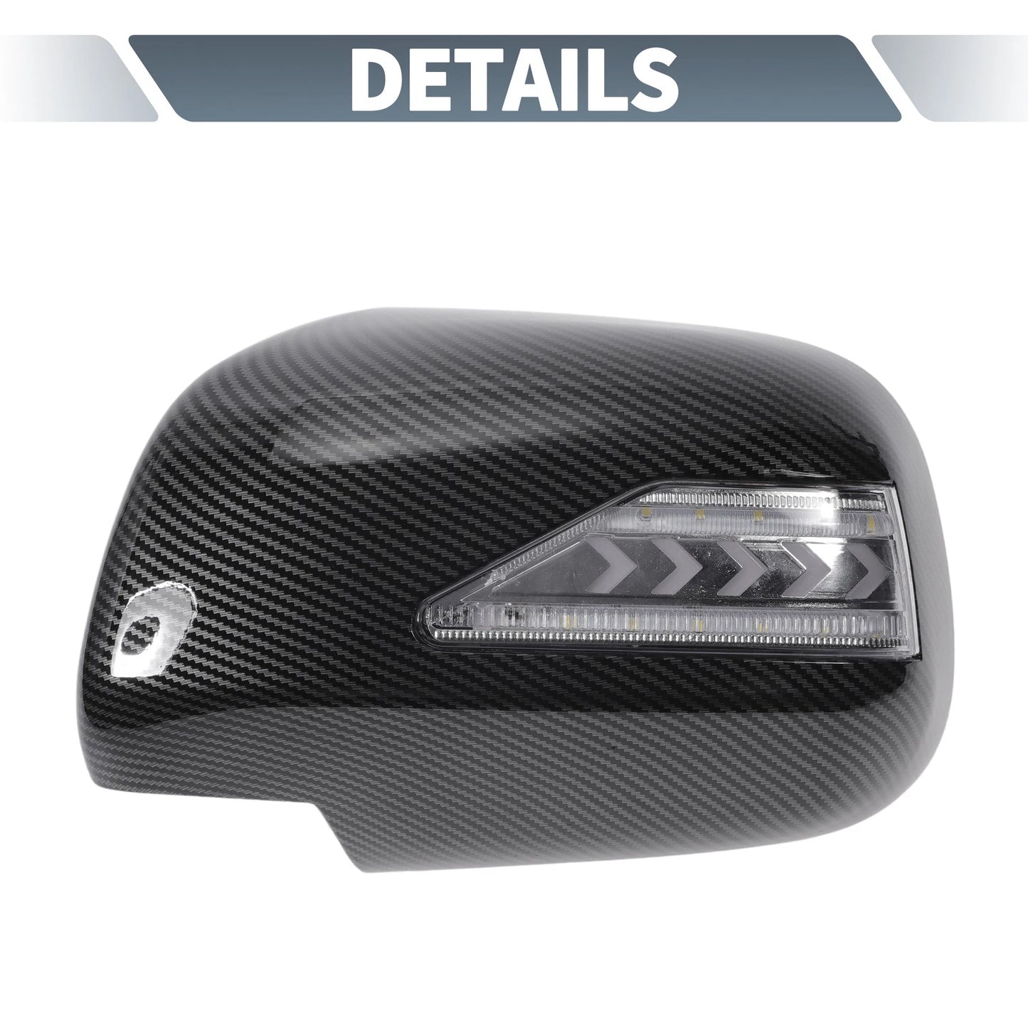 Rearview Mirror Cover Overlay 2 x Black Carbon Fiber for Lexus RX330 RX350 (2003)