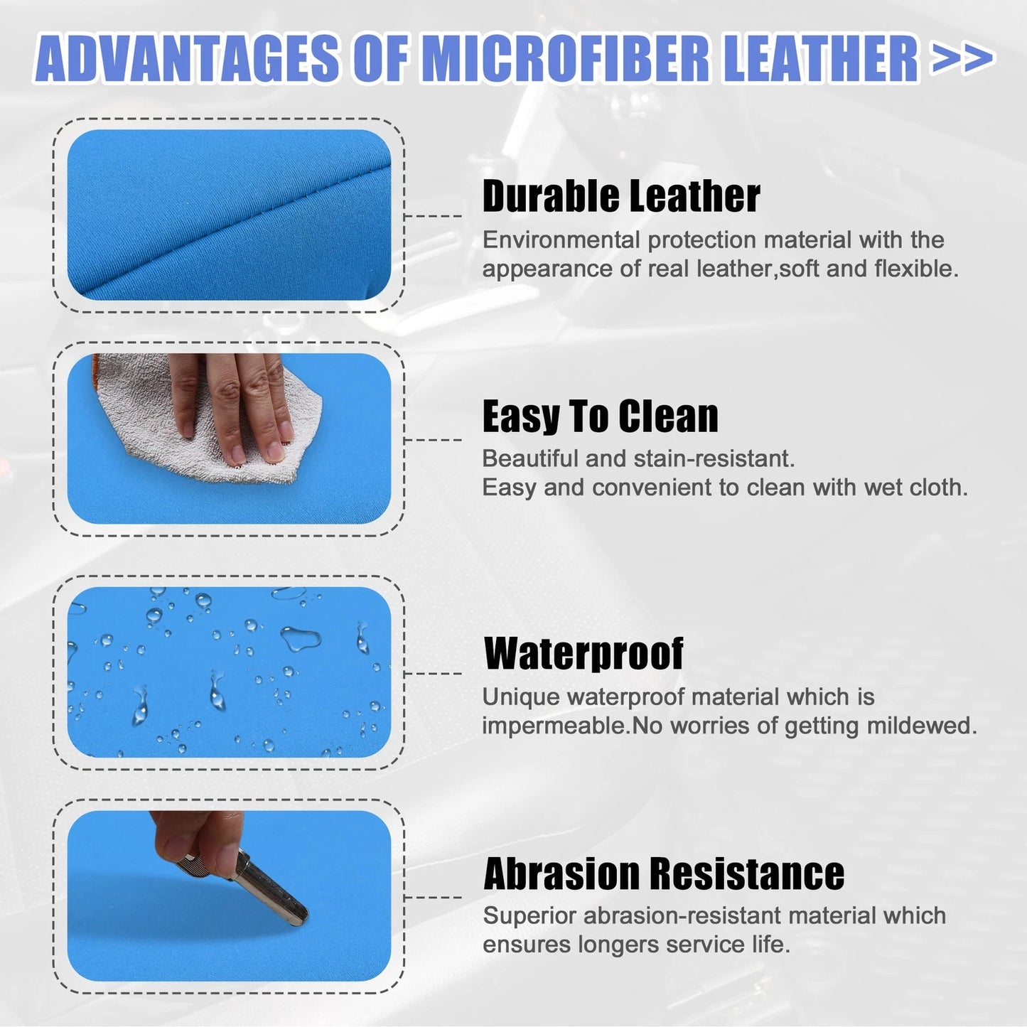 Console Armrest Box Cover for Toyota Tacoma 2016-2022 Protector Blue