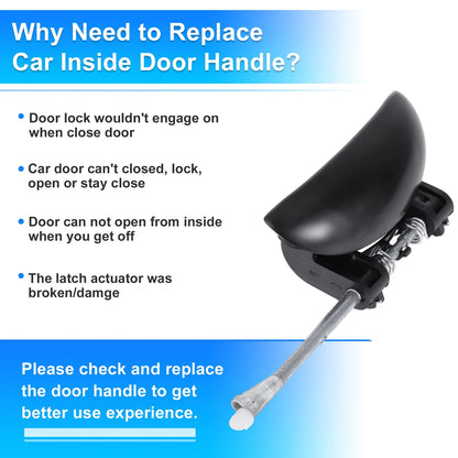 Rear Left Passenger Side Door Handle for Peugeot 206 (1998-2009)