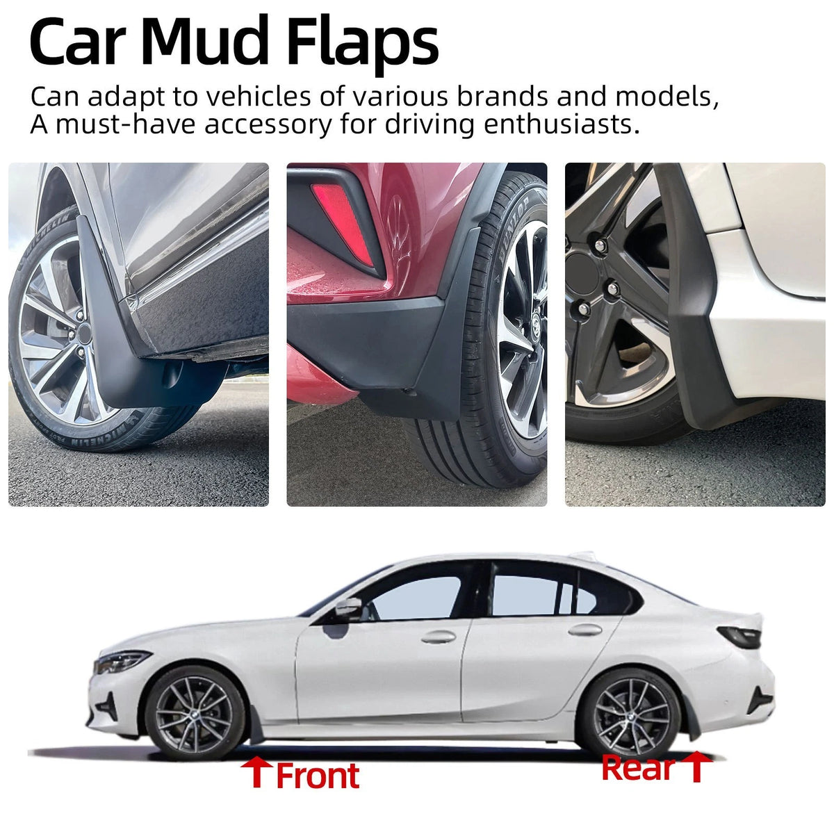 Mud Flaps Splash Guard Fender for Mercedes Benz CLA 45 AMG (2013–2019)