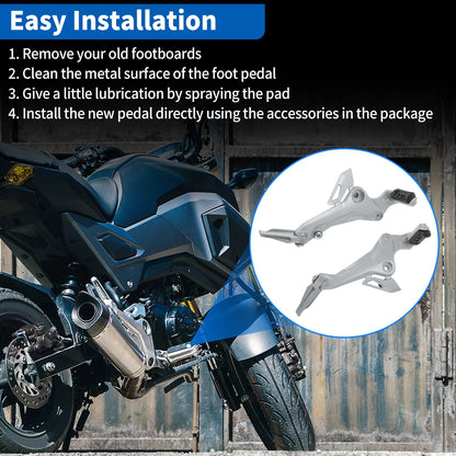 Left & Right Foot Pedals for Honda Grom MSX125 SF (2017-2020) 1 Pair