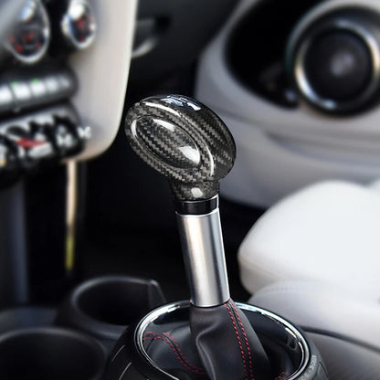 Carbon Fiber Gear Shift Head Knob Cover Trim fit For Mini Countryman F60 2017-18
