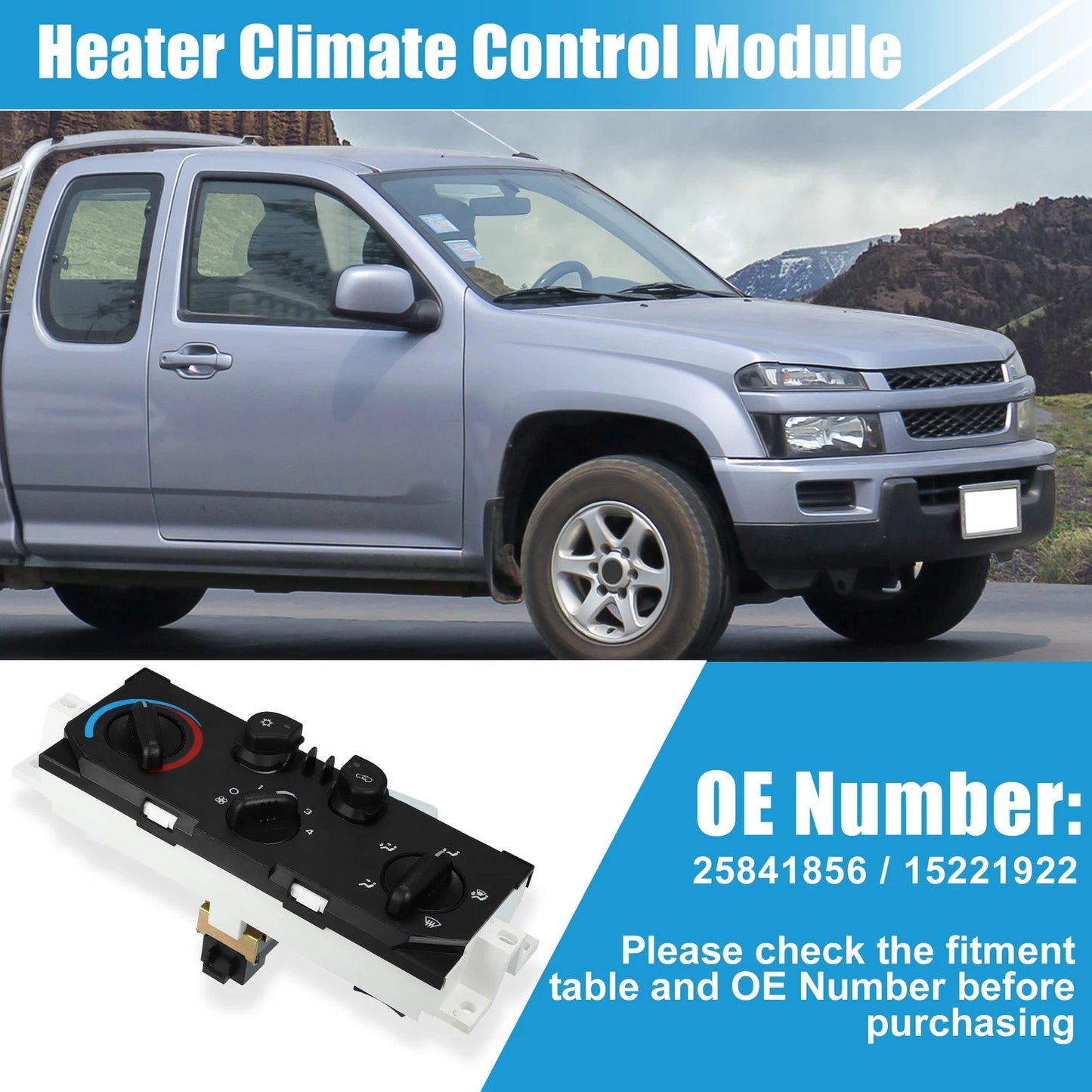 Temperature Heater for GMC Plastic Black White