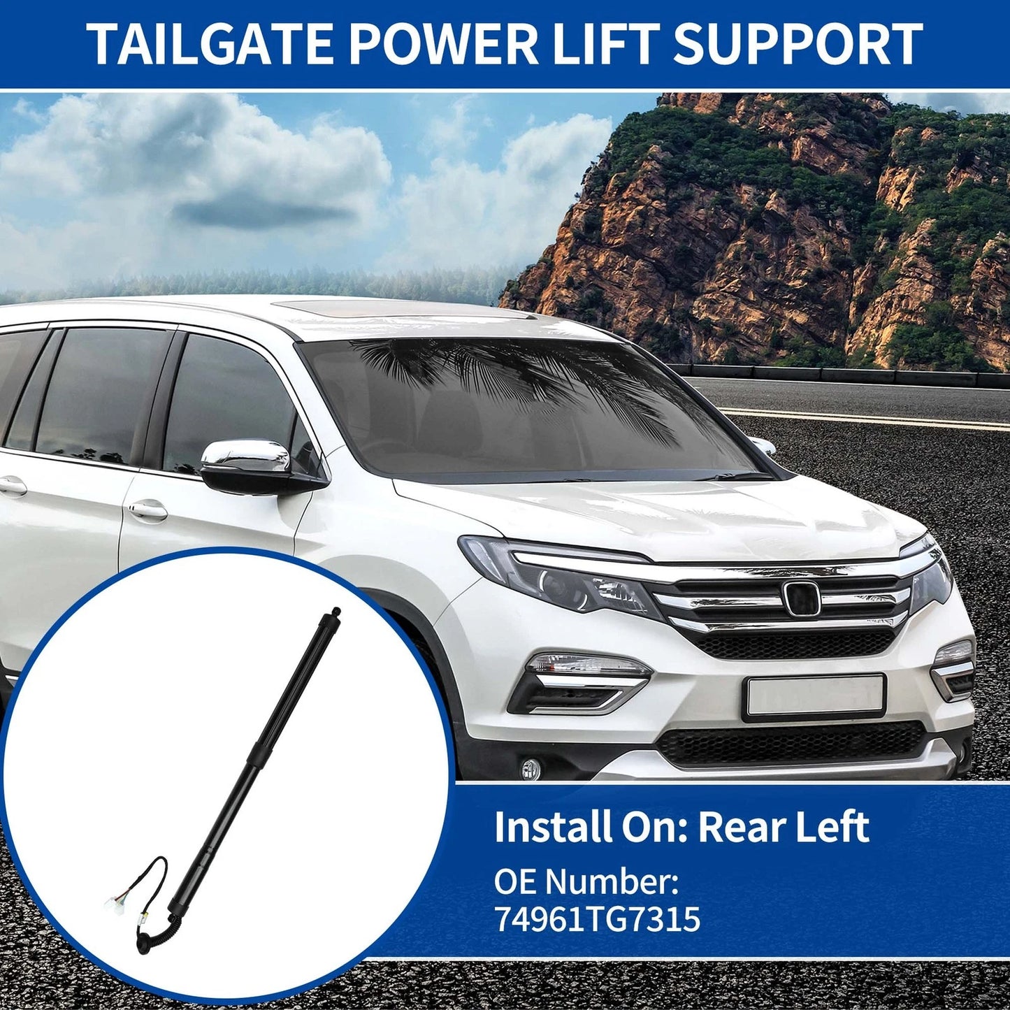 Rear LH Tailgate Power Lift Support for Honda Pilot (2016-2017)