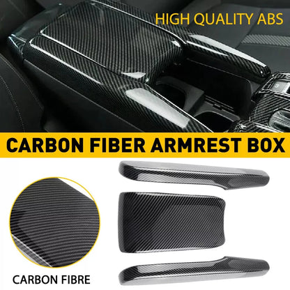 Carbon Fiber Look Interior Central Armrest Box Panel for 2016-2021 Honda