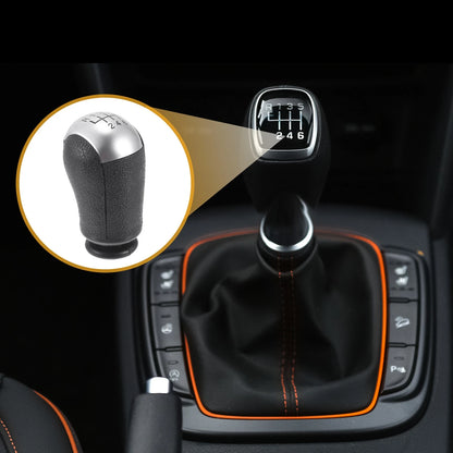 6 Speed Manual Gear Shifter Knob for Ford Focus (2005-2012) - Plastic Silver Tone