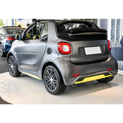 Black Rear Bumper Tow Hook Eye Cover for Smart Fortwo (2016-2018)