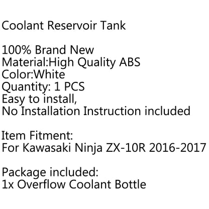 Coolant Expansion Tank + Lid for Kawasaki Ninja ZX-10R (2004-2023)