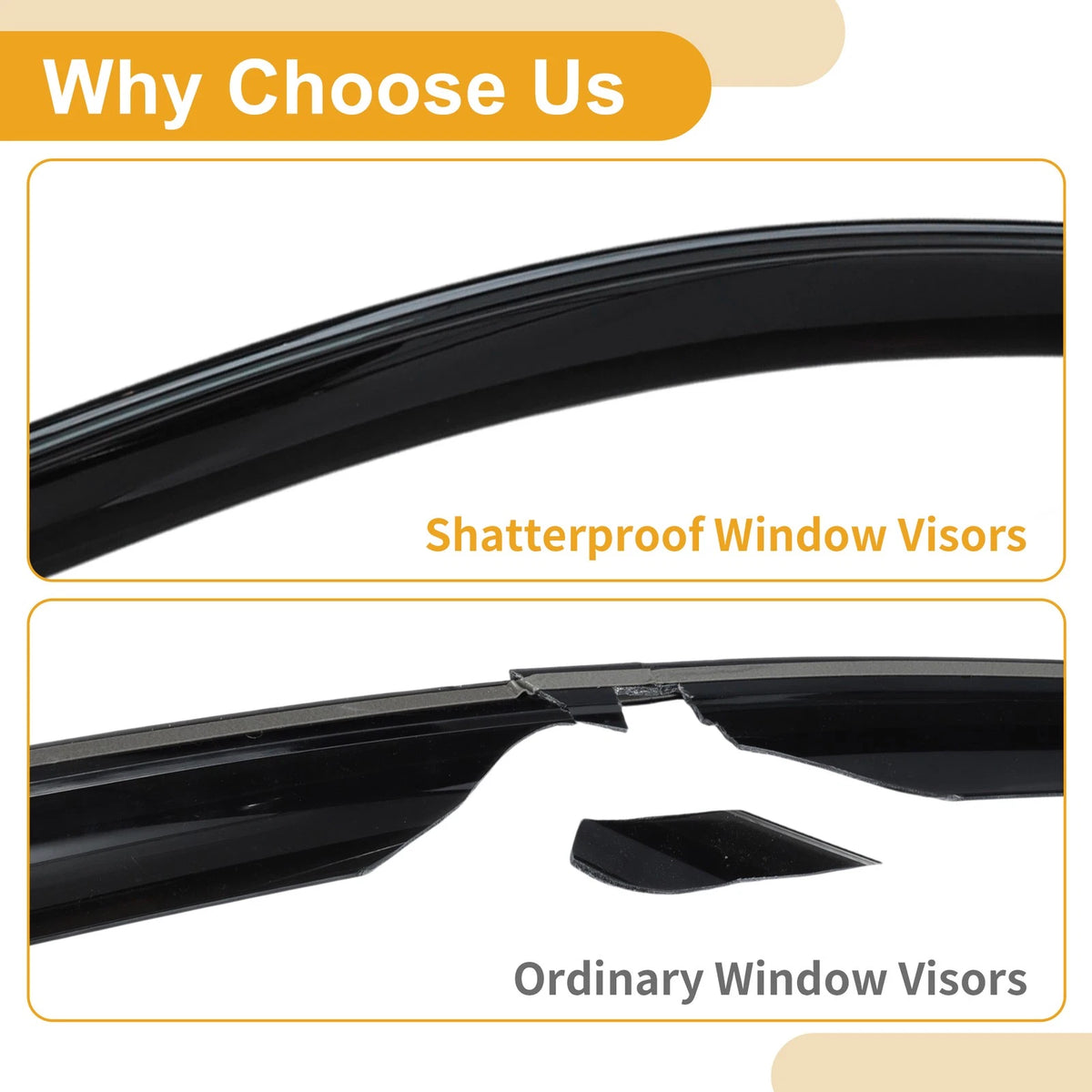 Window Deflectors for Hyundai Accent Sedan 2006-2010 Side Vent Visors 1 Set