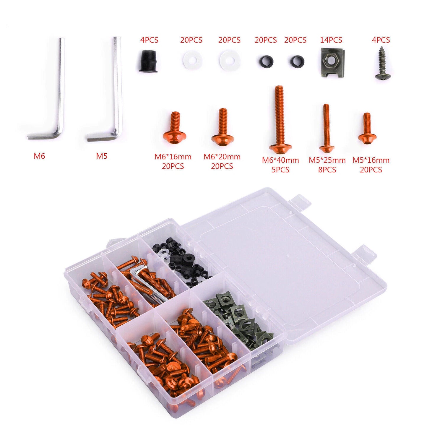 177 x M5/M6 Fairing Screws for F2
