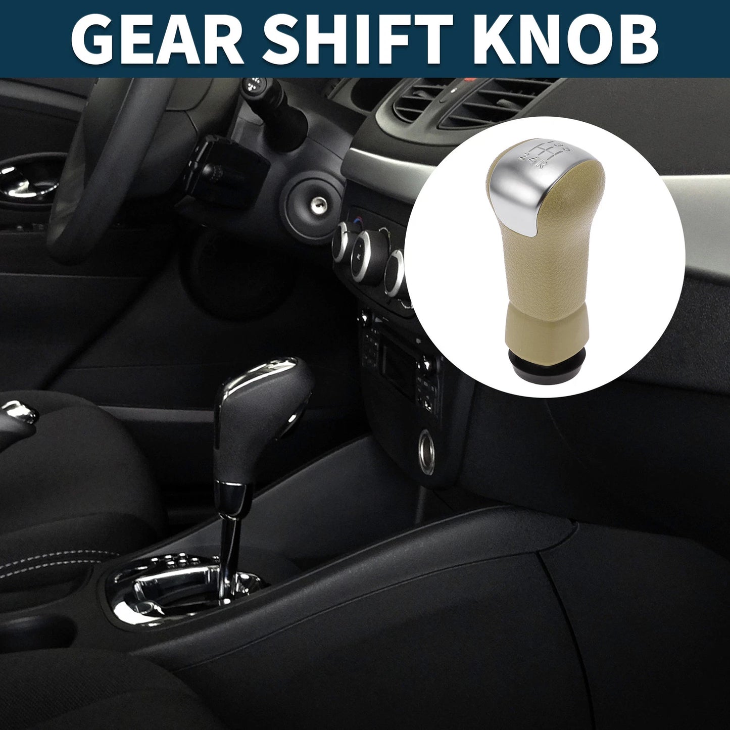 5 Speed Manual Gear Shifter Knob for Nissan Qashqai (2006-2013) Beige