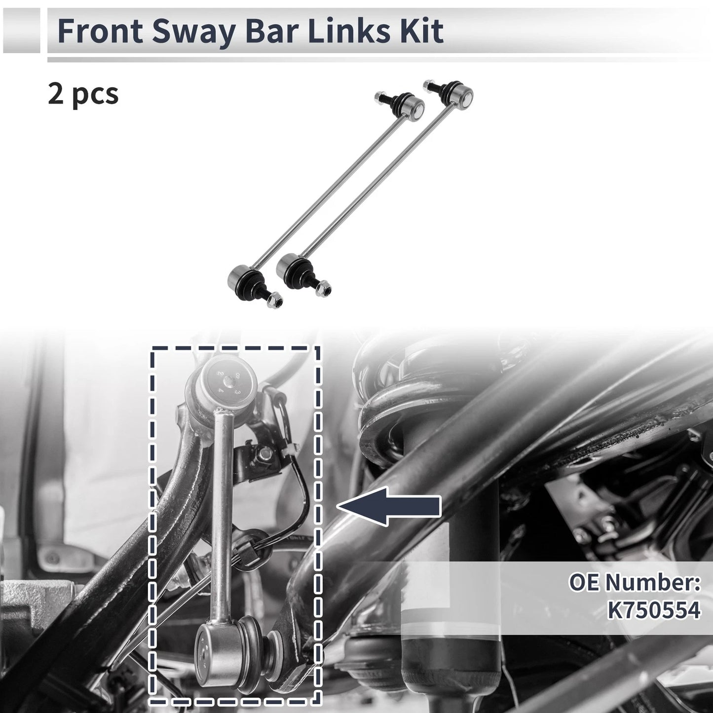 Front Stabilizer Bar Links for MAZDA 3 (2010-2013) - 2 Pcs