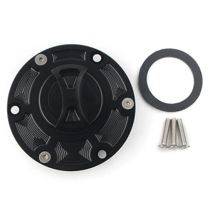 Fuel Gas Tank Cap Cover for Aprilia RS125 RS250 RSV1000 Tiger 800 1050 Black