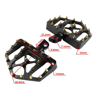 Wide Foot Pegs MX Style Floorboard for Harley Touring & Sportster (2000-2023)