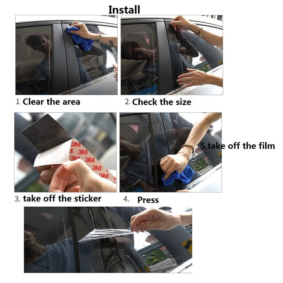 6PCS Window Pillar Posts Door Trim Cover for Buick Lacrosse (2017–25)