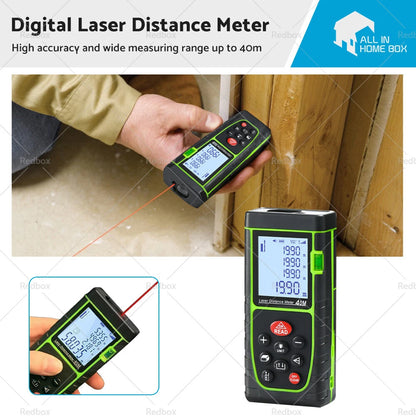 40m Handheld Digital Laser Distance Meter Range Finder Tool