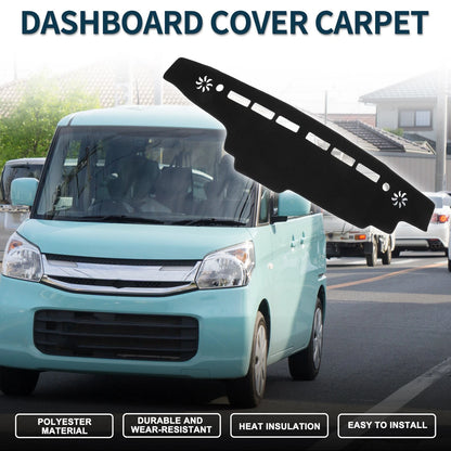 Dashboard Cover Mat for Suzuki Every DA17V (2015-2024) Black 1 Set