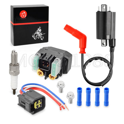 Ignition Coil Starter Relay Spark Plug for Yamaha Raptor 700 YFM700 (2013–2018)