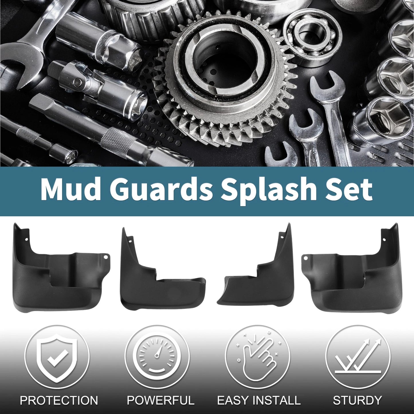 Mud Flaps Splash Guards 1 Set for Toyota Sienna (2004–2010)