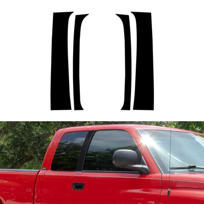 4 Pcs Outer Door Pillar Trim Black for Dodge Ram (1994-2001)