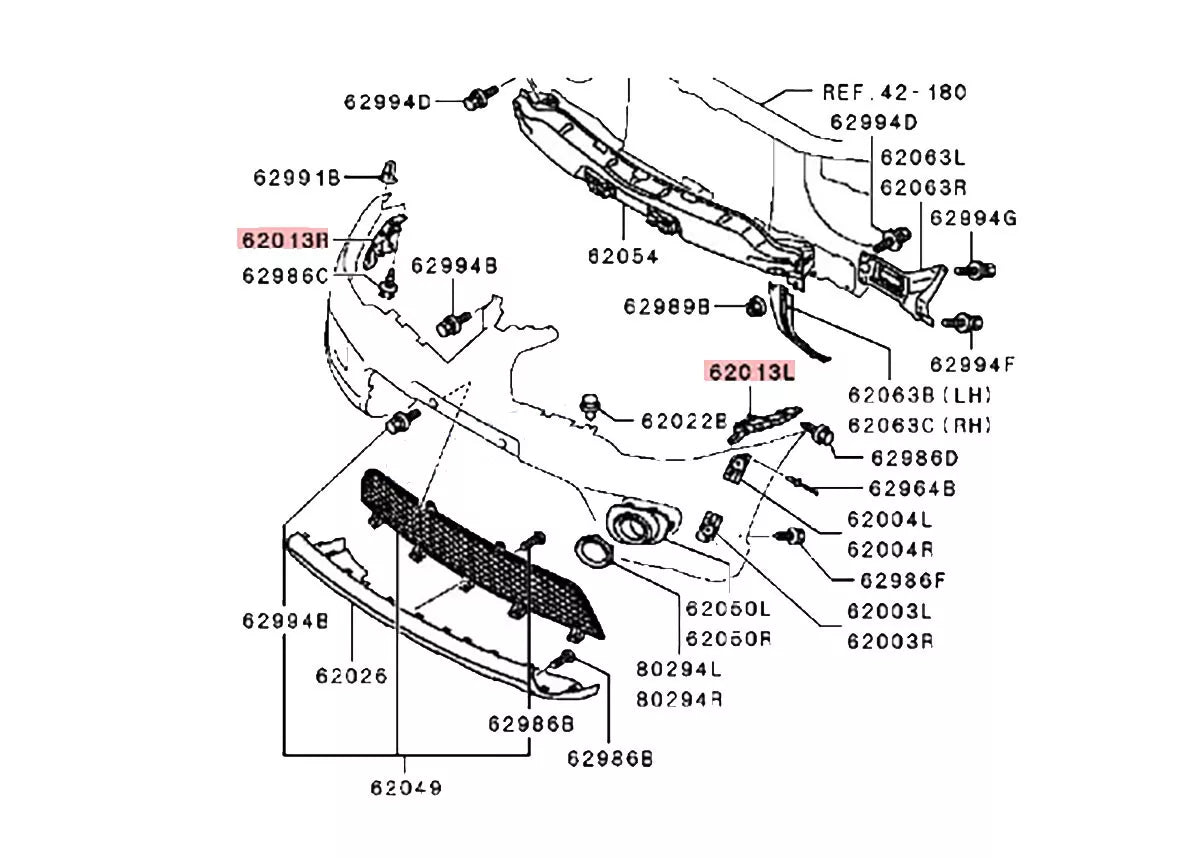 Front Bumper Bracket for Mitsubishi L200 Triton (2005-2014)
