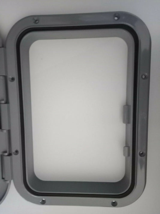 Access Hatch for Caravan Boat Locker Grey 375x280 EUROPA Made in Italy