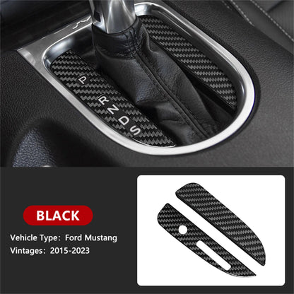 2 x Central Gear Shift Box Panel Covers for Ford Mustang (2015-2023)