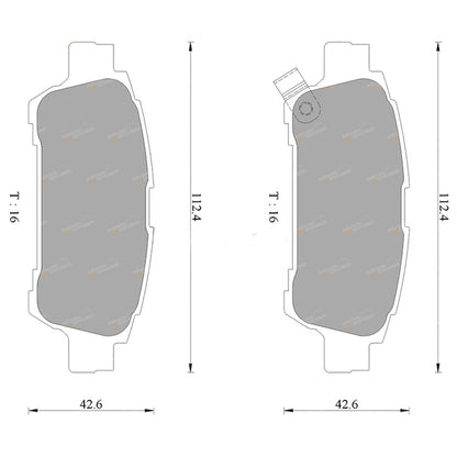 Rear Disc Brake Pads Set for Toyota Avensis ACM20 ACM21 (2003–2009)