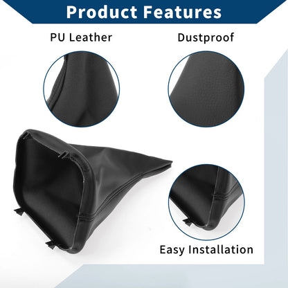 Black Leather Gear Shift Stick Gaiter for BMW E30 (1981-1991)