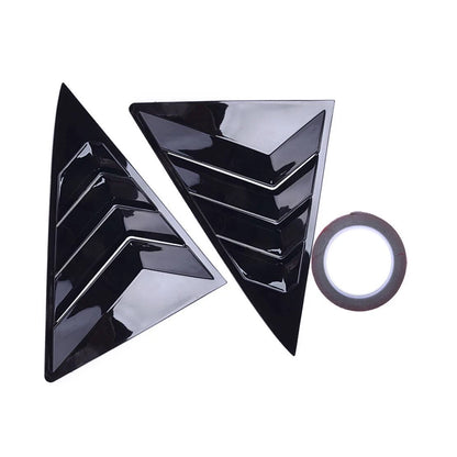 Black Rear Side Window Louver Covers for Toyota Camry
