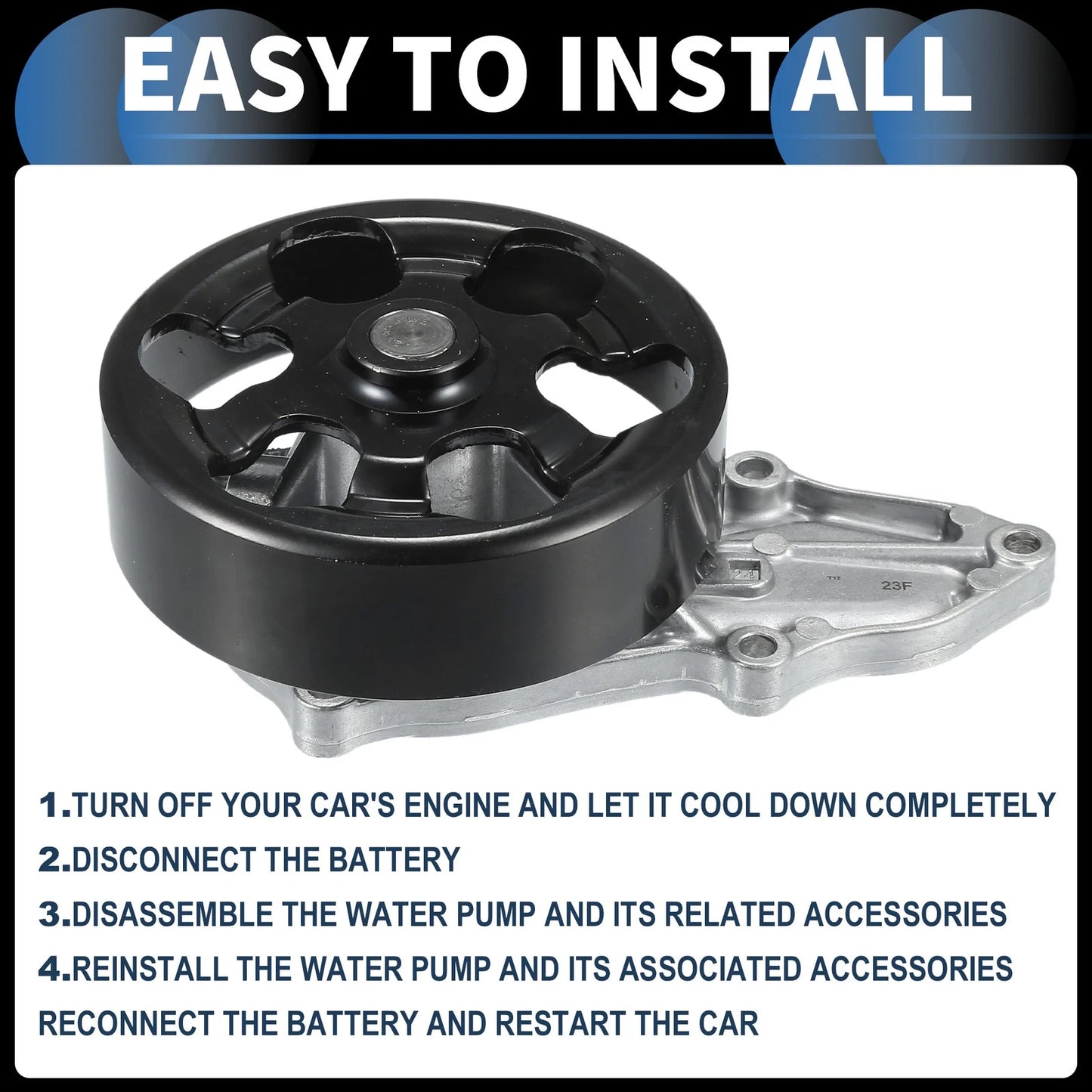 Water Pump for Acura ILX, Honda Civic (2013-2015)