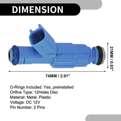 6 x Fuel Injectors for Jeep Cherokee 1999-2001 4.0L Blue
