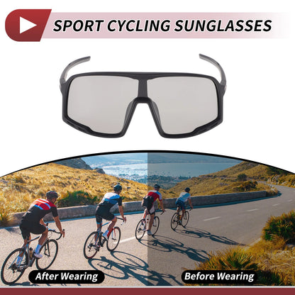 Set Riding Goggles Light Gray Lens Black Frame UV400 for Motorcycle