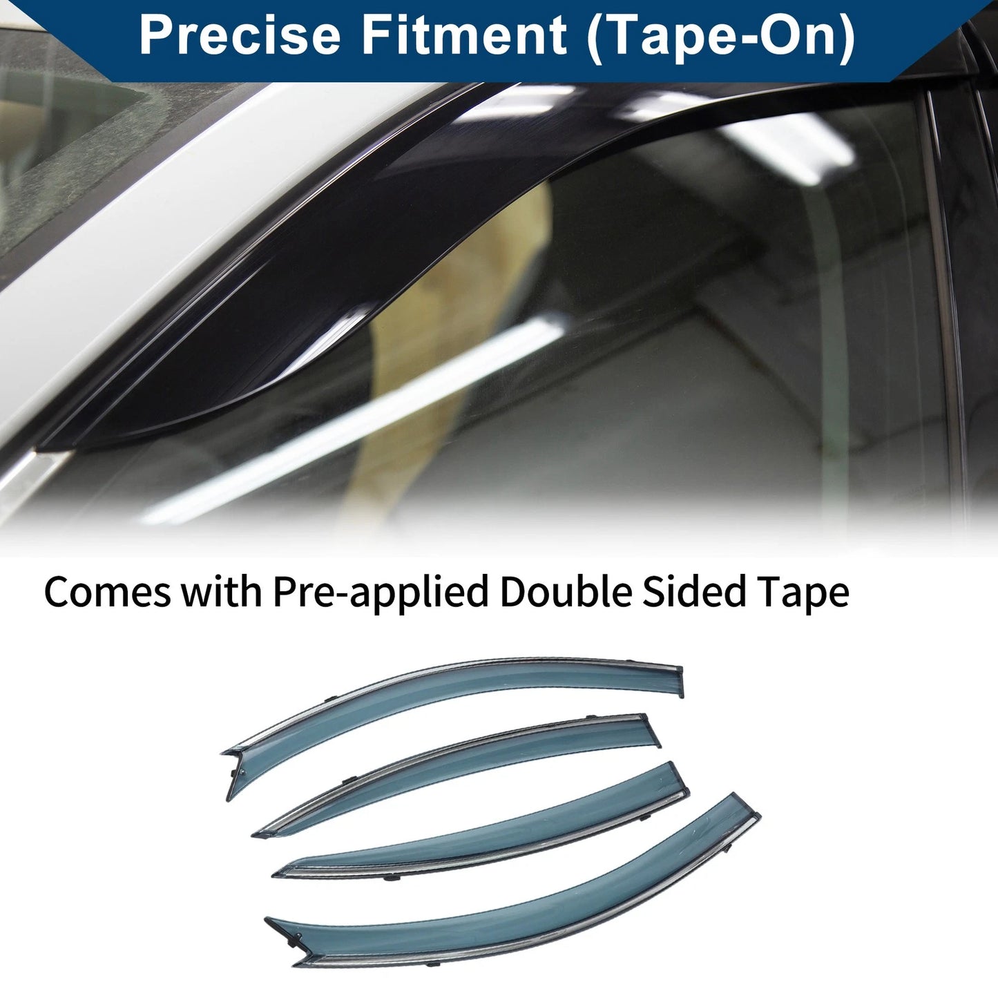 Window Deflectors for Mazda 3 Sedan Side Vent Visors (2004-2009)