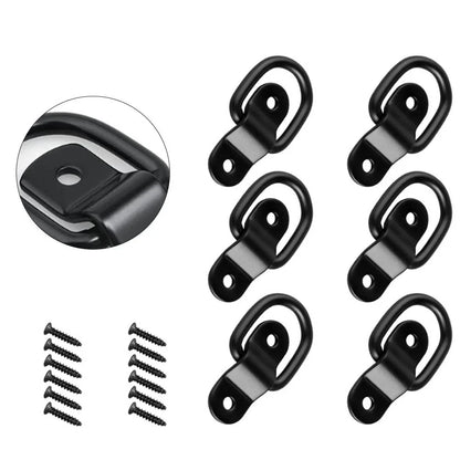 Heavy Duty Fixed D Rings 6 PCS for Truck/Trailer/RV/Boat Load Securing