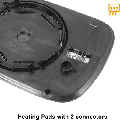 Left Right White Mirror Glass Pair w/ Back Heated for Honda Accord (03-07)