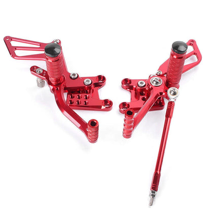 Red Rearsets Foot Pegs for Suzuki GSXR1000 GSXR600 GSXR750 (2000-2005)