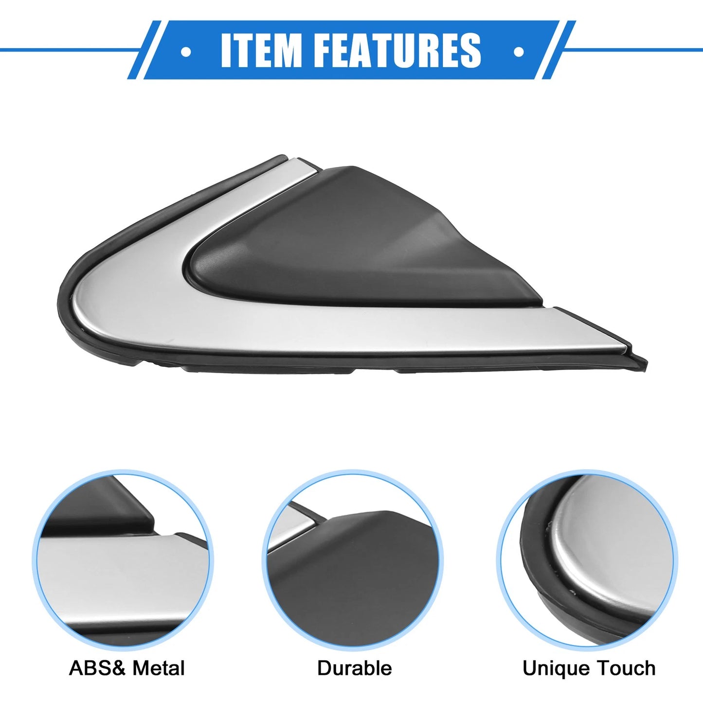 Front Right Side Door Mirror Flag Cover for Honda CR-V (2012-2016) Black