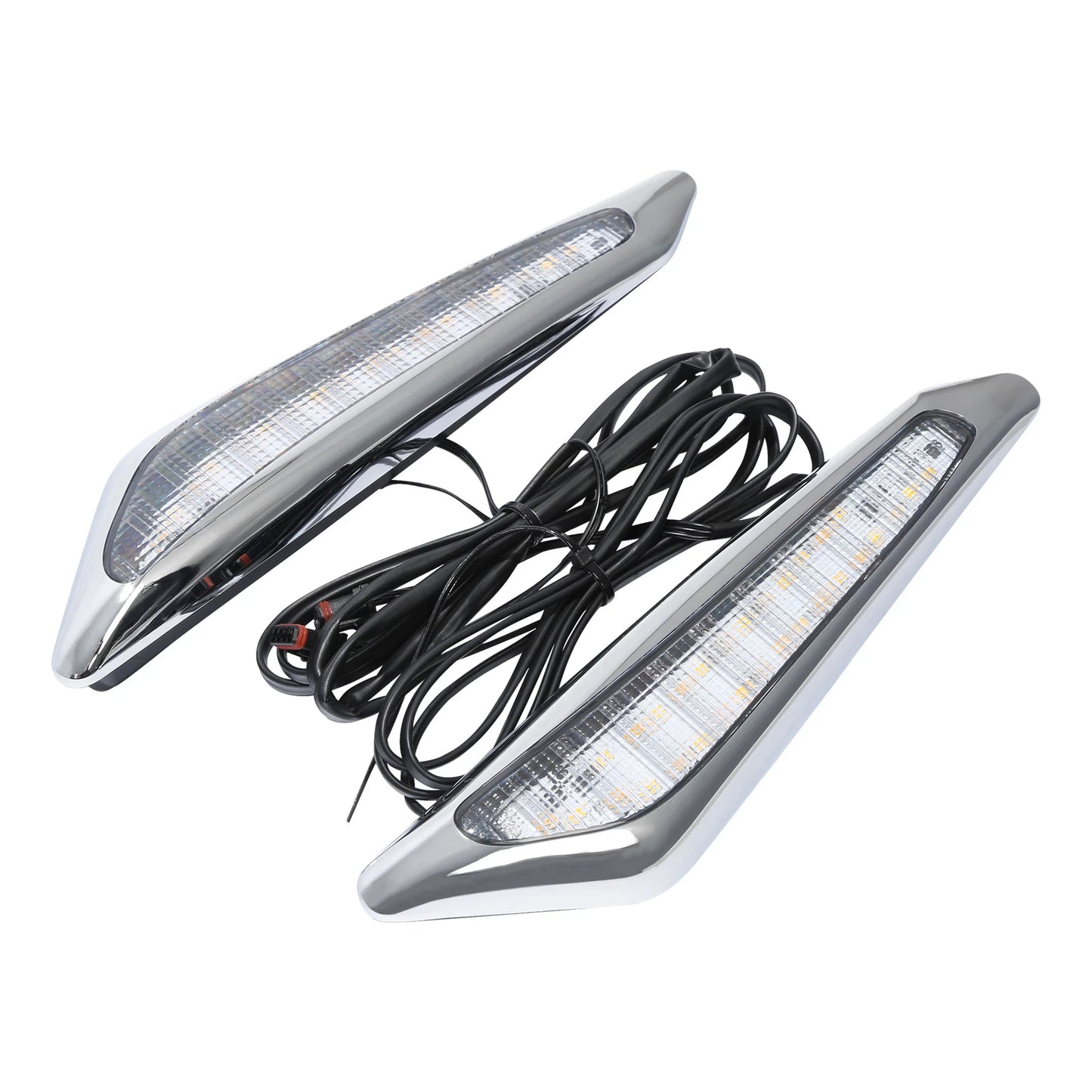 Front Brake Fork Mounted LED Amber Lights for Honda GL1800 (2018-2025)