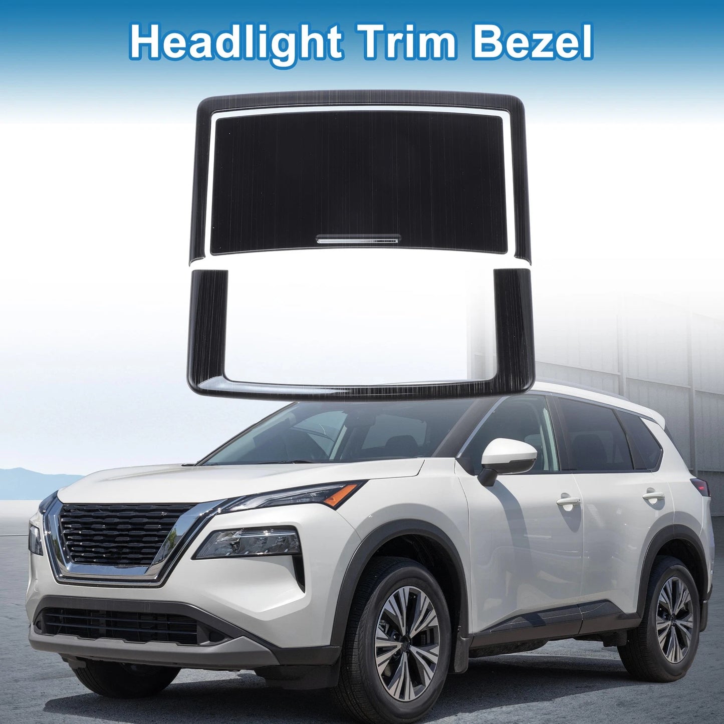 Car Front Row Headlight Trim Bezel for Nissan Rogue (2021-2024)