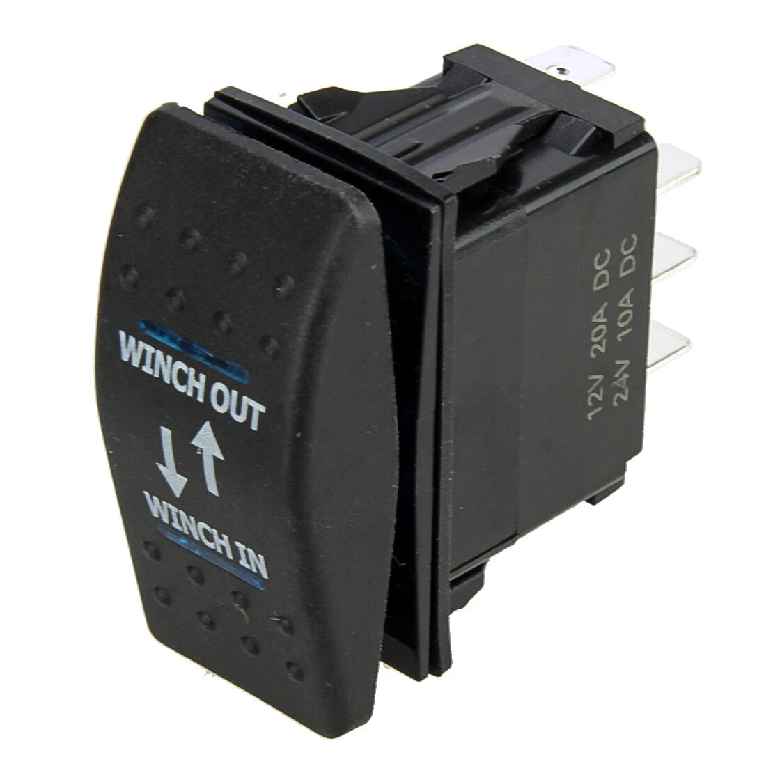 7 Pin Marine Boat Rocker Toggle Switch ON-OFF-ON LED Light 12V 24V