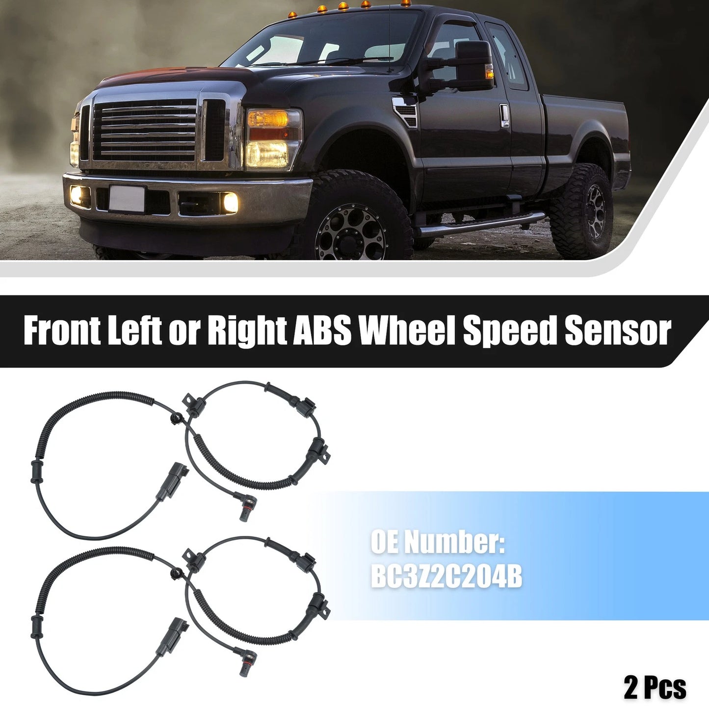 2 x Front ABS Wheel Speed Sensors for Ford F250 F350 F450 F550 (2011-2016)